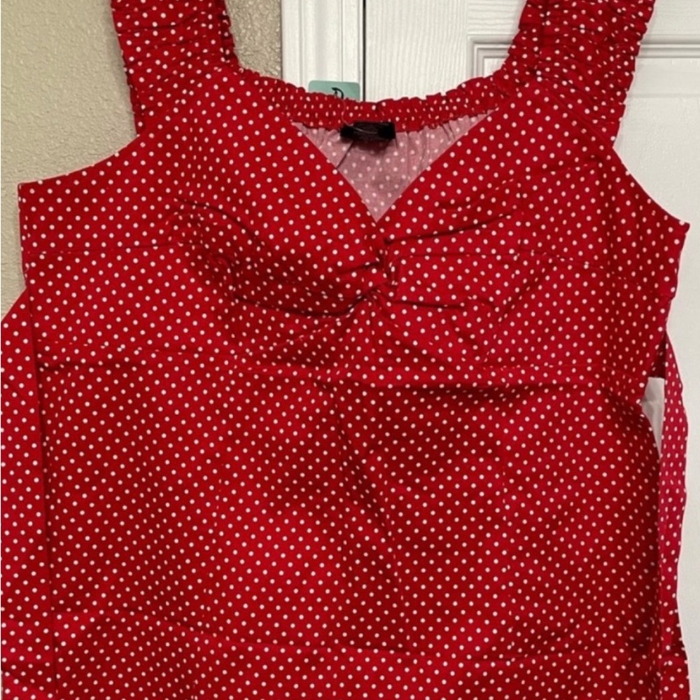 Torrid Red Ruched Tank Top